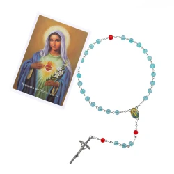 Koronka do Serca Maryi  - instrukcja modlitwy + koronka